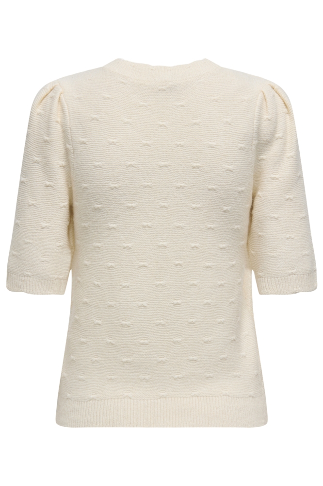 ONLKATIA SS STRUCTURE O-NECK CC KNT 15350776 WHITECAP GRAY/MELANGE